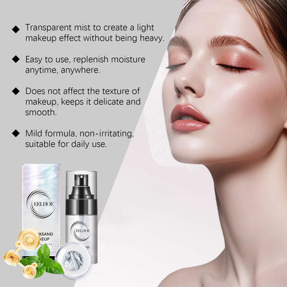 Quicksand Makeup Setting Spray, Long Lasting Makeup Fixing Spray with Mint Leaf & Hyaluronic Acid, Oil Control Refreshing Face Mist 30Ml