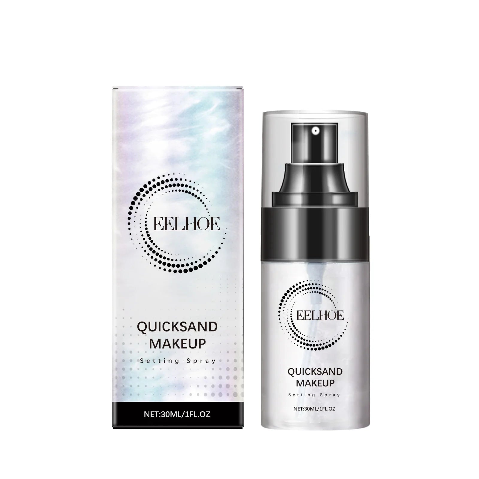 Quicksand Makeup Setting Spray, Long Lasting Makeup Fixing Spray with Mint Leaf & Hyaluronic Acid, Oil Control Refreshing Face Mist 30Ml