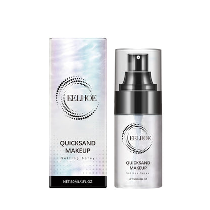 Quicksand Makeup Setting Spray, Long Lasting Makeup Fixing Spray with Mint Leaf & Hyaluronic Acid, Oil Control Refreshing Face Mist 30Ml